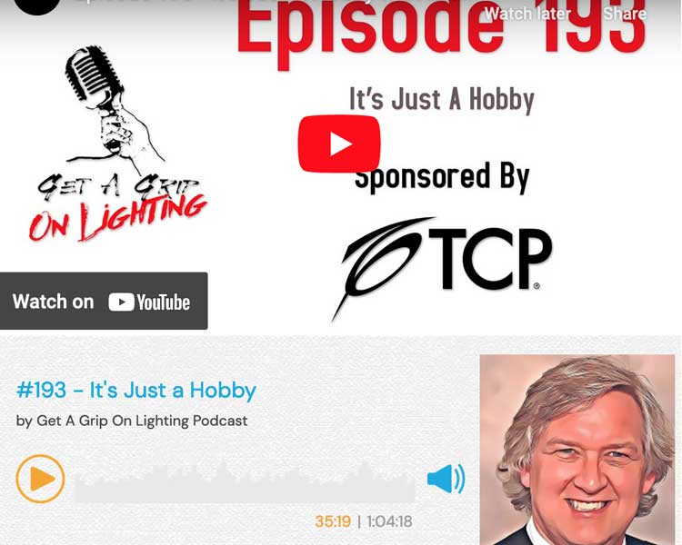 Ian Ashdown’s podcast with ‘Get a Grip On Lighting’ – It’s Just a Hobby